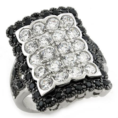 LOAS1106 - Special Color 925 Sterling Silver Ring with AAA Grade CZ  in Multi Color - Joyeria Lady