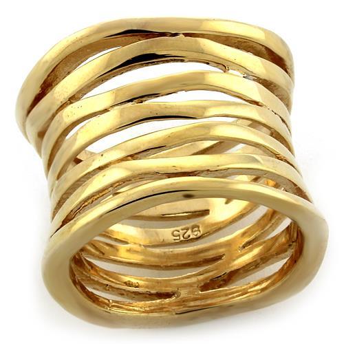 LOAS1140 Gold 925 Sterling Silver Ring with No Stone in No Stone