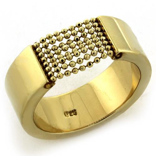 LOAS1173 - Gold 925 Sterling Silver Ring with No Stone - Joyeria Lady