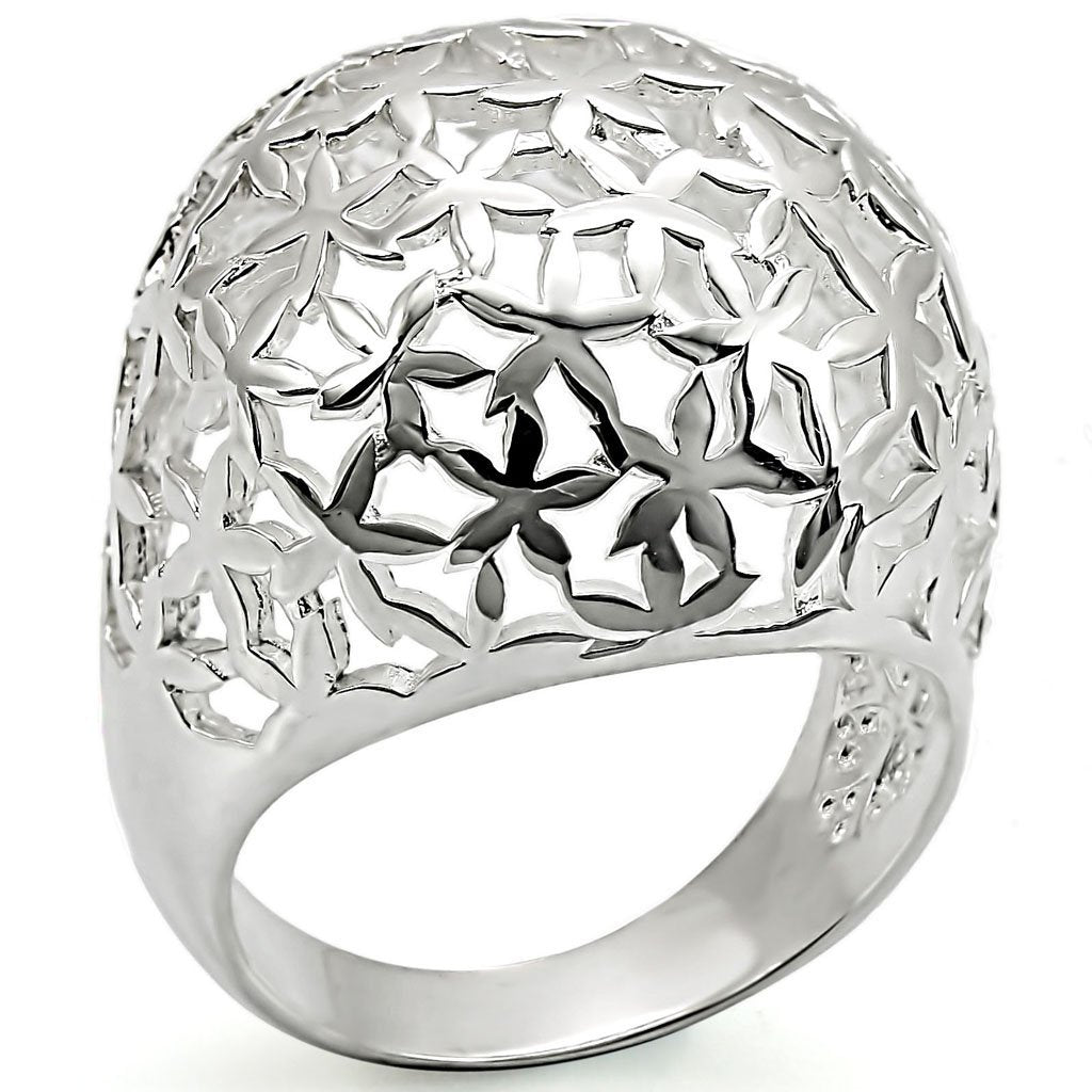 LOS384 - Silver 925 Sterling Silver Ring with No Stone - Joyeria Lady