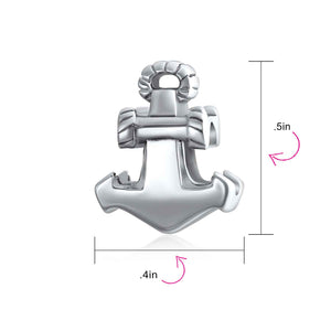 Boat Anchor Rope Vacation Travel Charm Bead 925 Sterling Silver