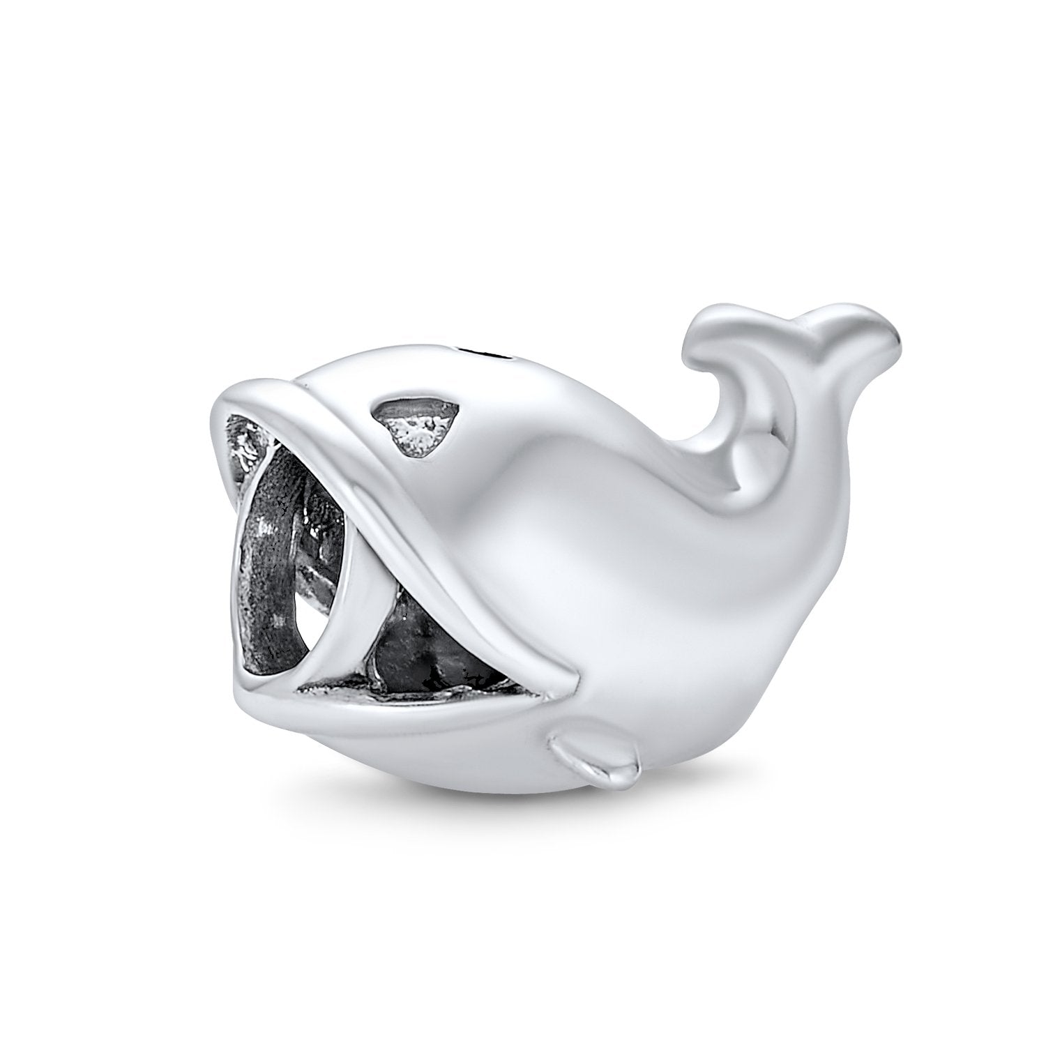 Nautical Fishing Whale Ocean Sea Charm Bead 925 Sterling Silver - Joyeria Lady