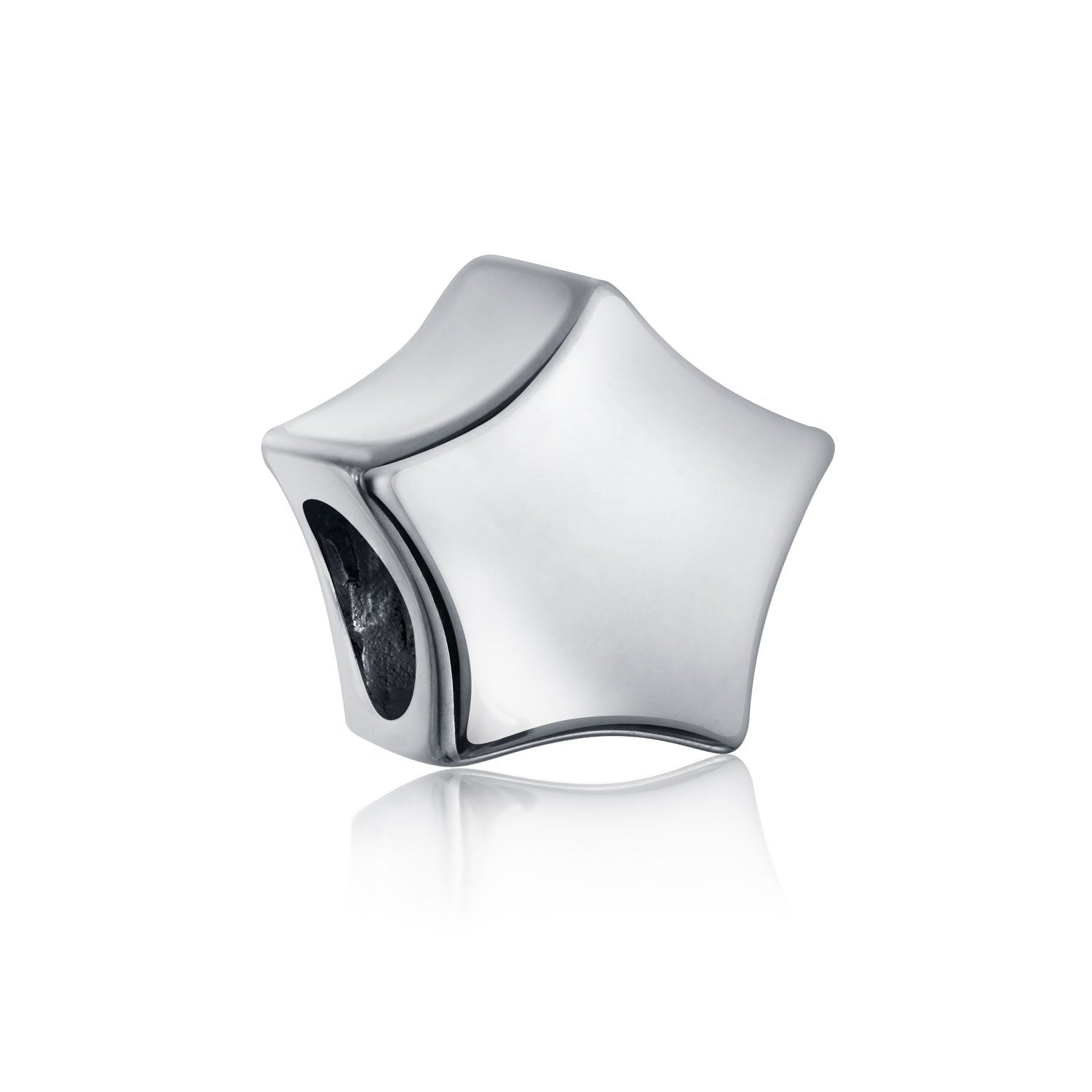 Twinkle Rock Star Celestial USA Patriotic Engravable Charm Bead For - Joyeria Lady