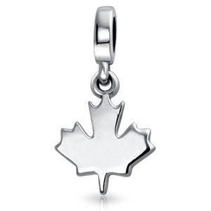 Personalized Canadian Travel Dangle Canada Maple Leaf Bead Charm For