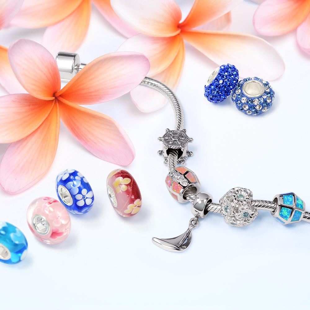 Nautical Vacation Boat Ship Wheel Charm Bead 925 Sterling Silver - Joyeria Lady