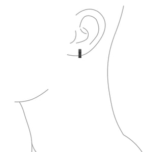 Invisible Cut Channel Set CZ Hoop Kpop Hoop Earrings Sterling Silver