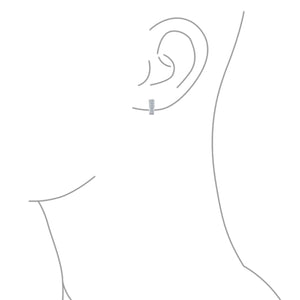 Invisible Cut Channel Set CZ Hoop Kpop Hoop Earrings Sterling Silver