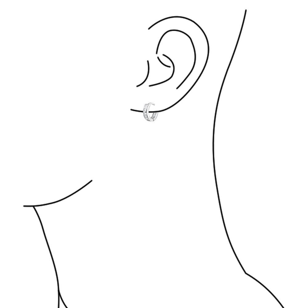 Thin Greek Key Cutout Design Hoop Earrings 925 Sterling Silver - Joyeria Lady