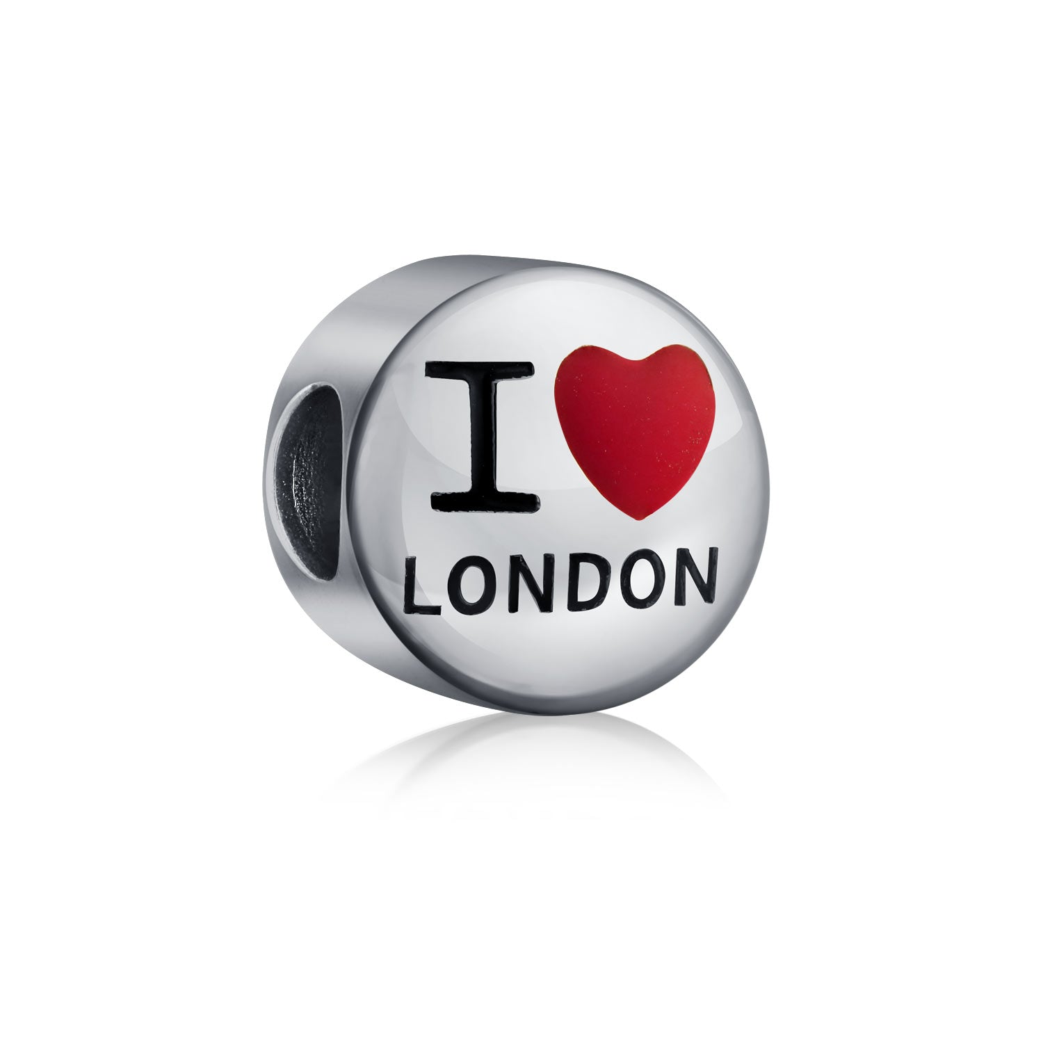 Love Paris or London Travel World Vacation Charm Bead Sterling Silver - Joyeria Lady