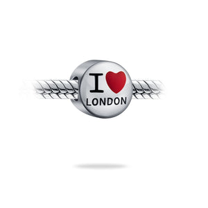 Love Paris or London Travel World Vacation Charm Bead Sterling Silver