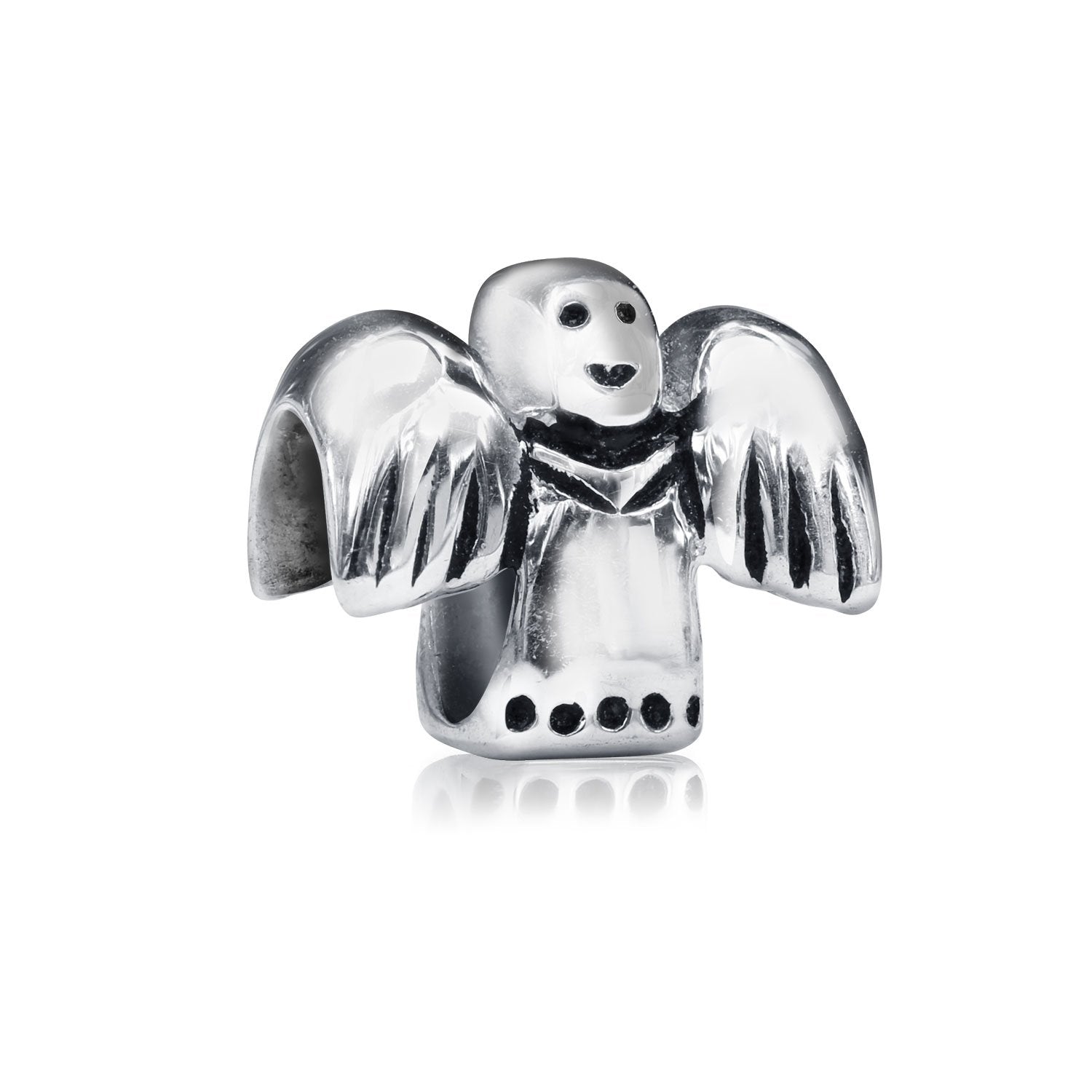 Guardian Angel Inspirational Bead Charm 925 Sterling Silver - Joyeria Lady