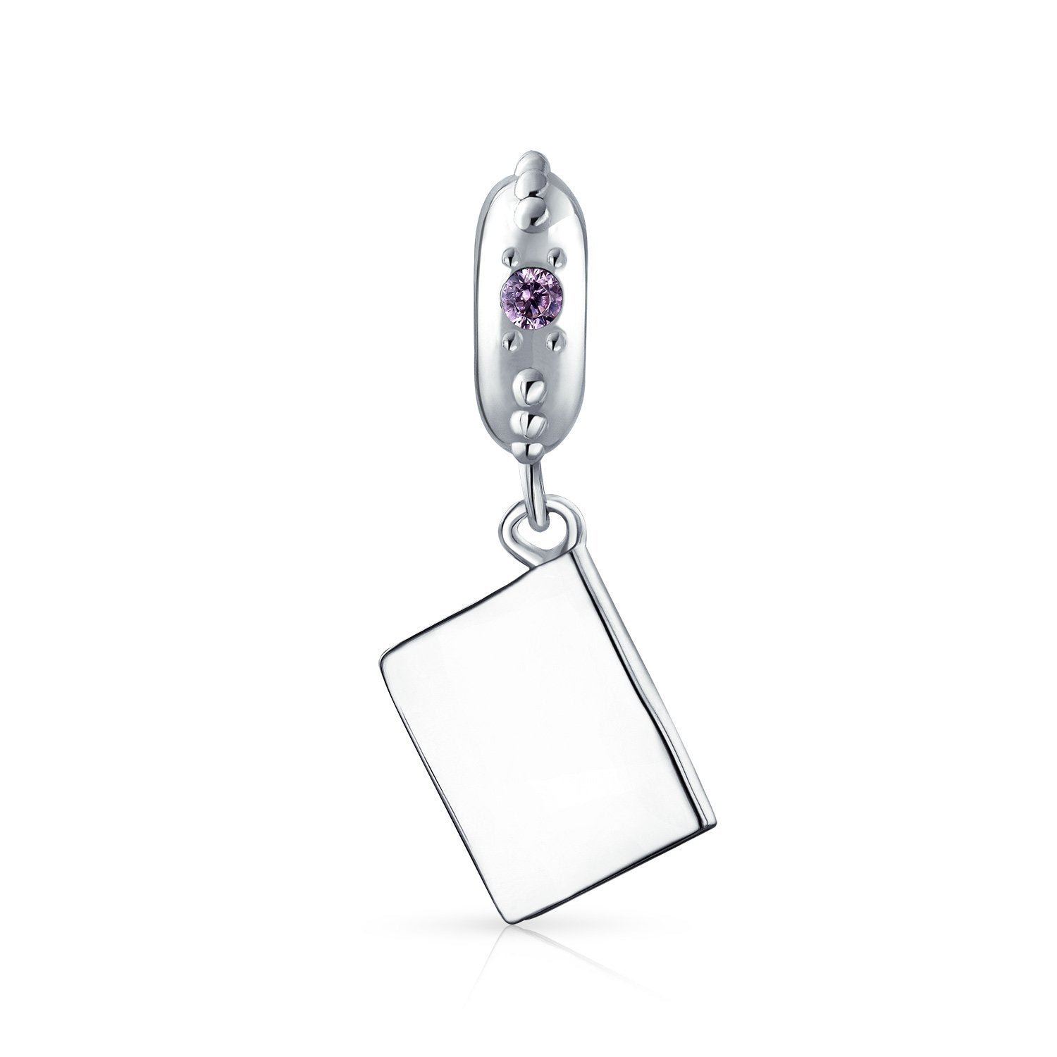 World Traveler Passport Vacation Dangle Charm Bead 925 Sterling Silver - Joyeria Lady