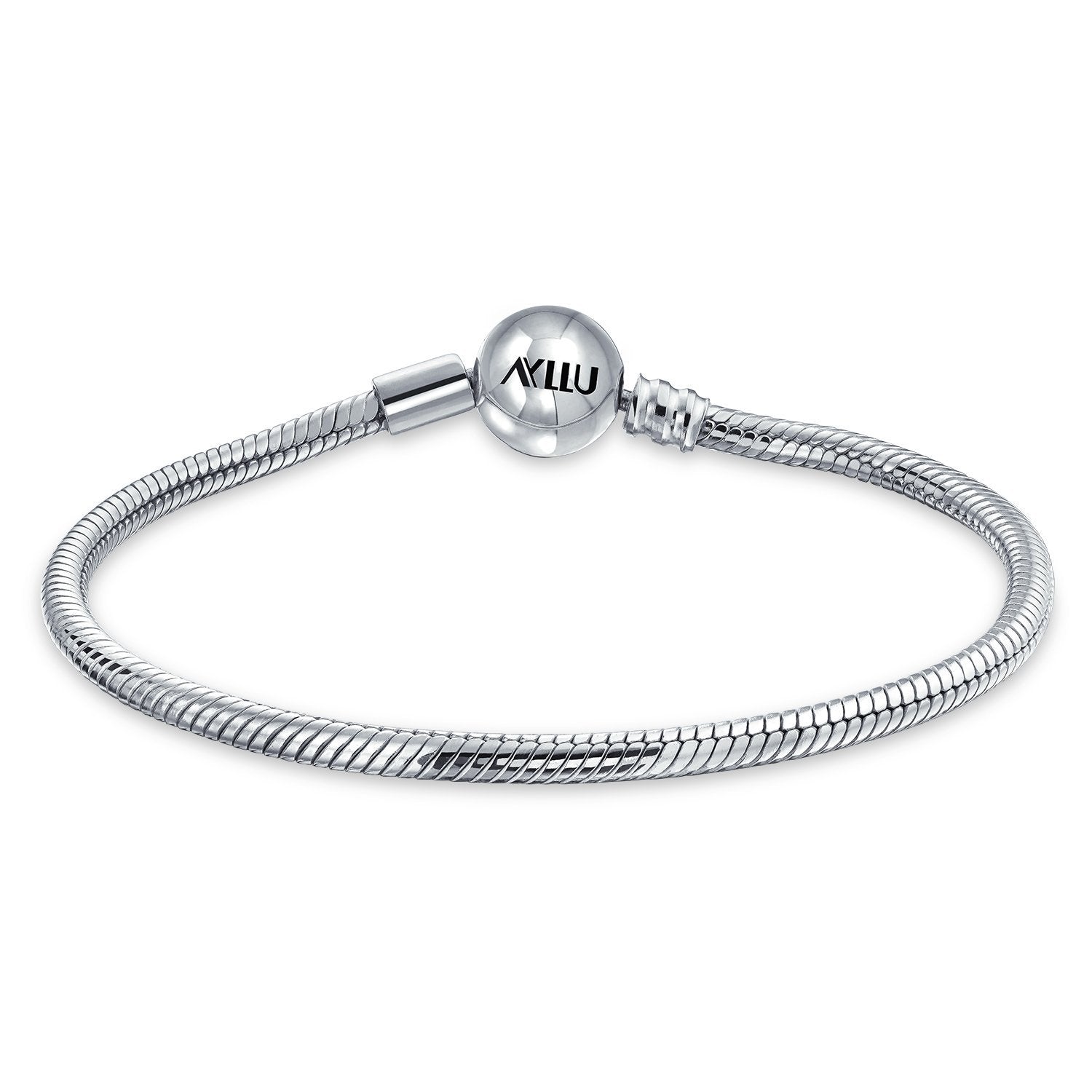 Ayllu Snake Chain European Bracelet For Charms Barrel Clasp 6-9 Inch - Joyeria Lady