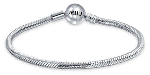 Ayllu Snake Chain European Bracelet For Charms Barrel Clasp 6-9 Inch