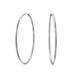 Simple Minimalist Round Shaped Endless Continuous Thin Tube Hoop