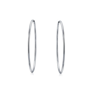 Simple Minimalist Round Shaped Endless Continuous Thin Tube Hoop