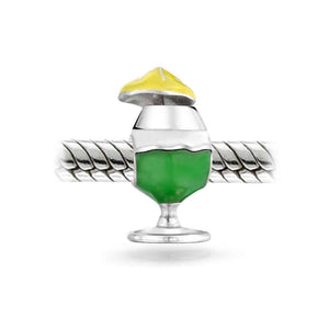 Hour Pina Colada Margarita Drink Bottle Charm Bead Sterling Silver