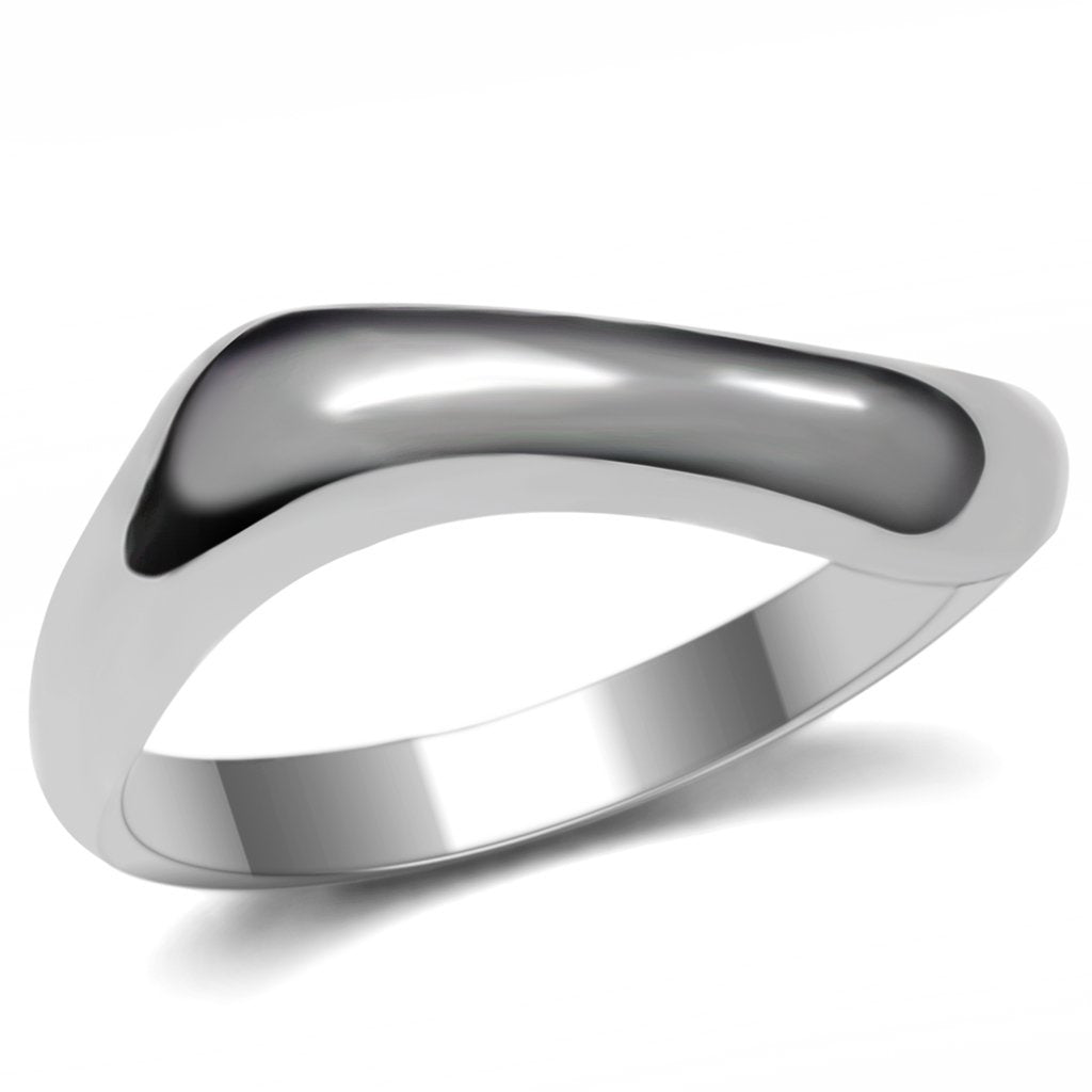TK031 - High polished (no plating) Stainless Steel Ring with No Stone - Joyeria Lady