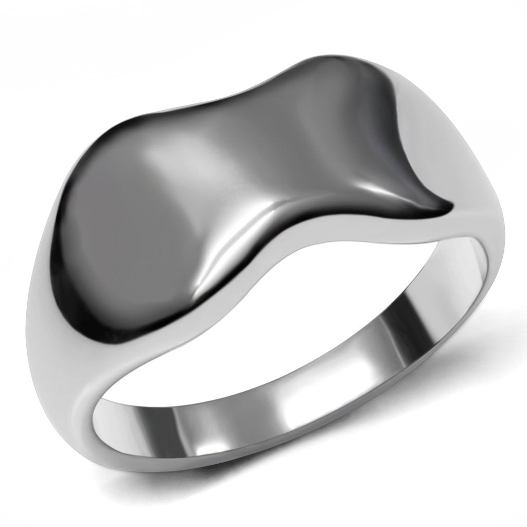 TK033 - High polished (no plating) Stainless Steel Ring with No Stone - Joyeria Lady