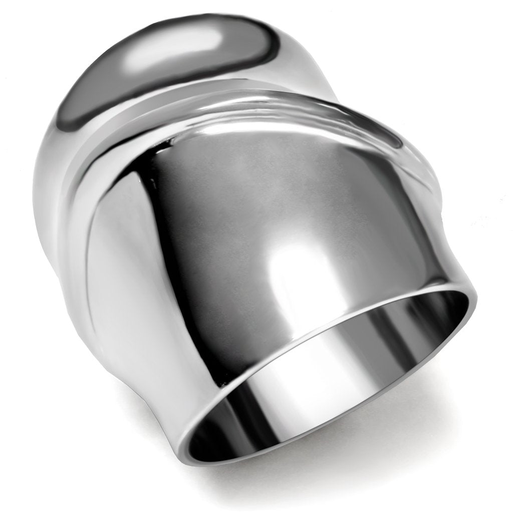 TK036 - High polished (no plating) Stainless Steel Ring with No Stone - Joyeria Lady