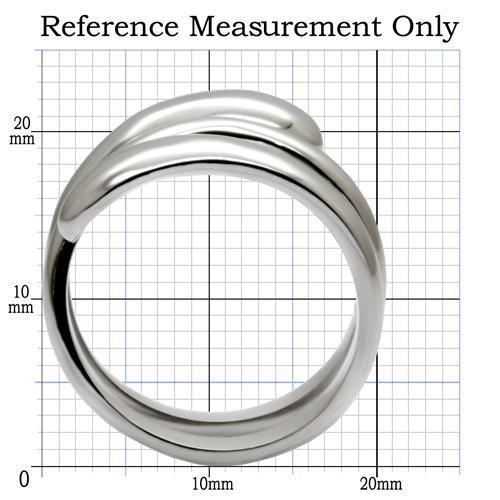 TK037 - High polished (no plating) Stainless Steel Ring with No Stone - Joyeria Lady