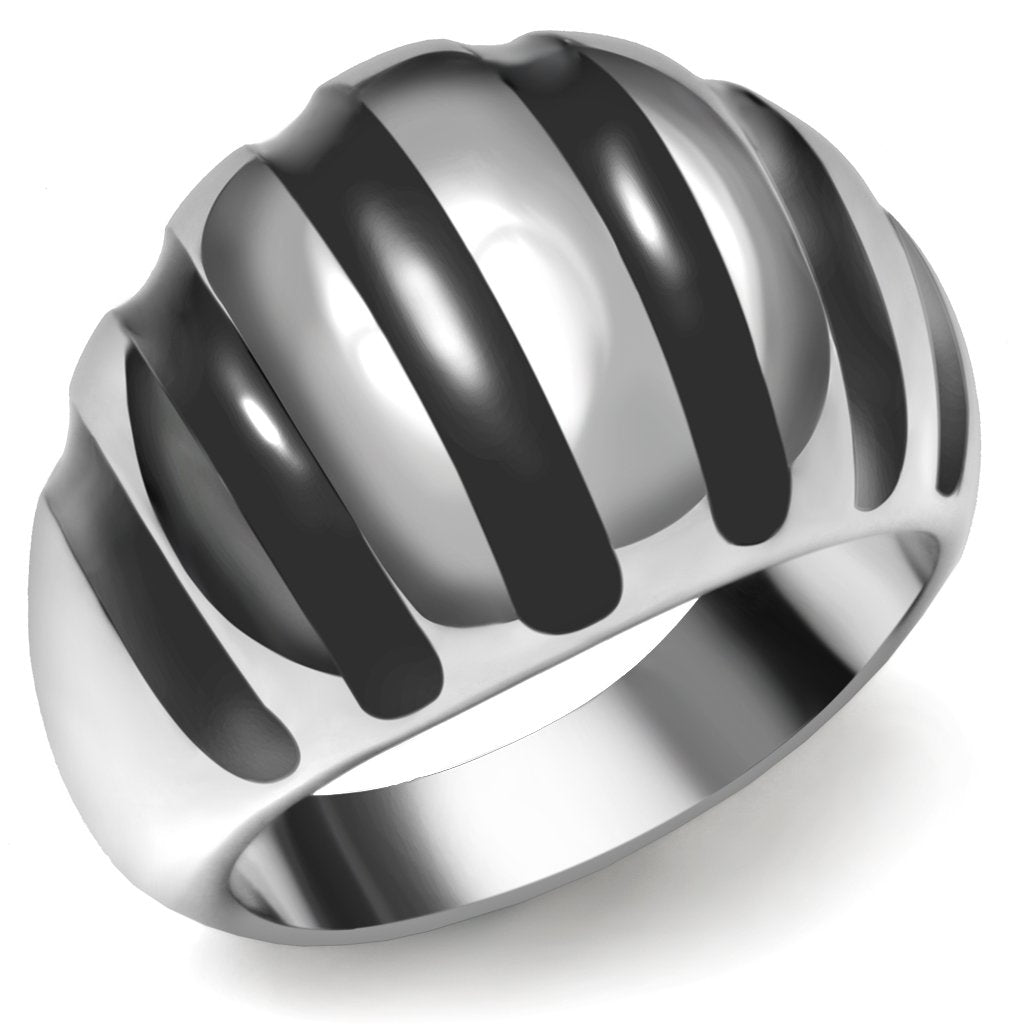 TK038 - High polished (no plating) Stainless Steel Ring with No Stone - Joyeria Lady