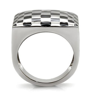 TK040 - High polished (no plating) Stainless Steel Ring with No Stone