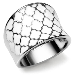 TK041 - High polished (no plating) Stainless Steel Ring with No Stone - Joyeria Lady