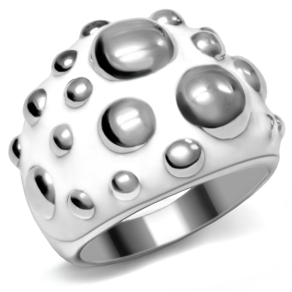 TK042 - High polished (no plating) Stainless Steel Ring with No Stone - Joyeria Lady