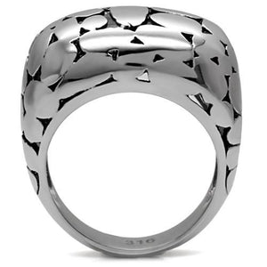 TK048 - High polished (no plating) Stainless Steel Ring with No Stone