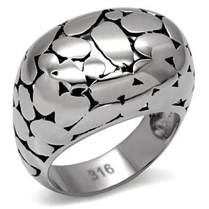 TK048 - High polished (no plating) Stainless Steel Ring with No Stone - Joyeria Lady