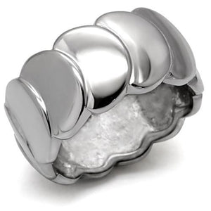 TK049 - High polished (no plating) Stainless Steel Ring with No Stone - Joyeria Lady