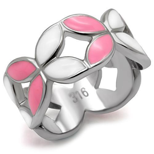 TK051 - High polished (no plating) Stainless Steel Ring with No Stone - Joyeria Lady