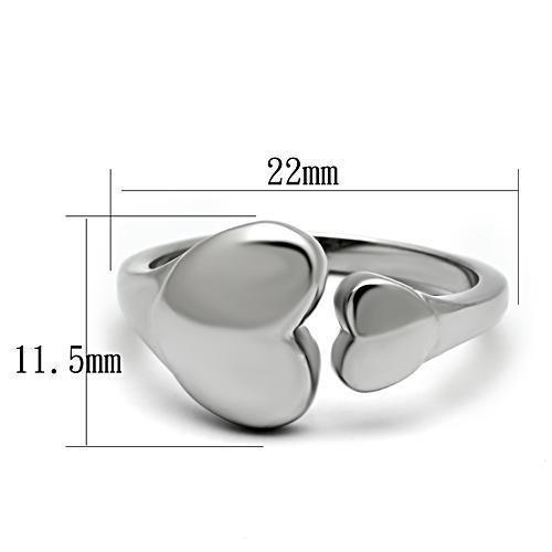 TK1000 - High polished (no plating) Stainless Steel Ring with No Stone - Joyeria Lady
