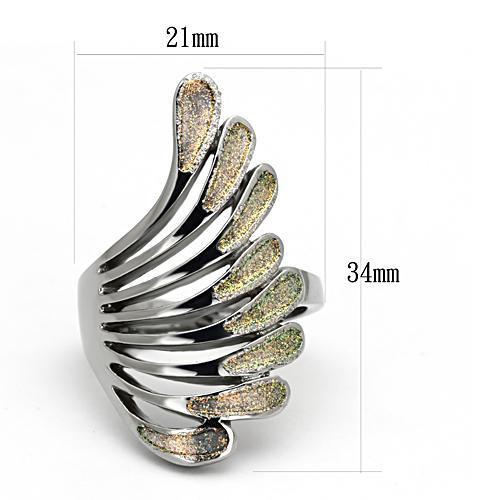 TK1001 - High polished (no plating) Stainless Steel Ring with No Stone - Joyeria Lady