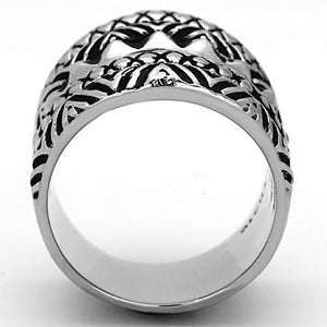 TK1008 - High polished (no plating) Stainless Steel Ring with No Stone