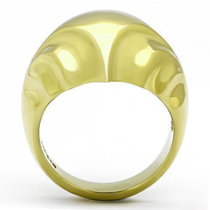 TK1026 - IP Gold(Ion Plating) Stainless Steel Ring with No Stone