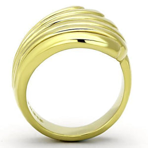 TK1028 - IP Gold(Ion Plating) Stainless Steel Ring with No Stone