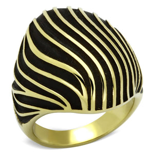 TK1037 - IP Gold(Ion Plating) Stainless Steel Ring with No Stone - Joyeria Lady
