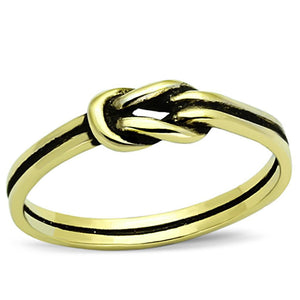 TK1239G - IP Gold(Ion Plating) Stainless Steel Ring with No Stone - Joyeria Lady