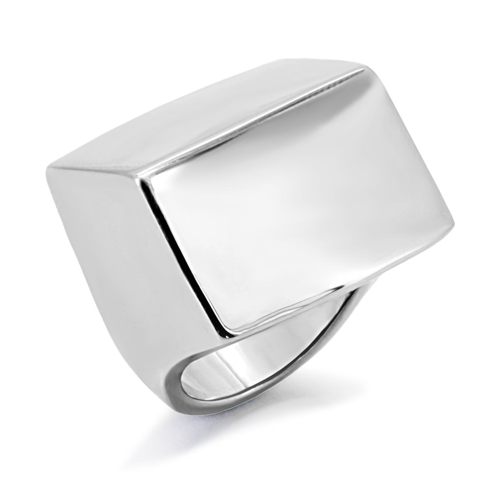 TK134 - High polished (no plating) Stainless Steel Ring with No Stone - Joyeria Lady