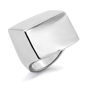 TK134 - High polished (no plating) Stainless Steel Ring with No Stone - Joyeria Lady