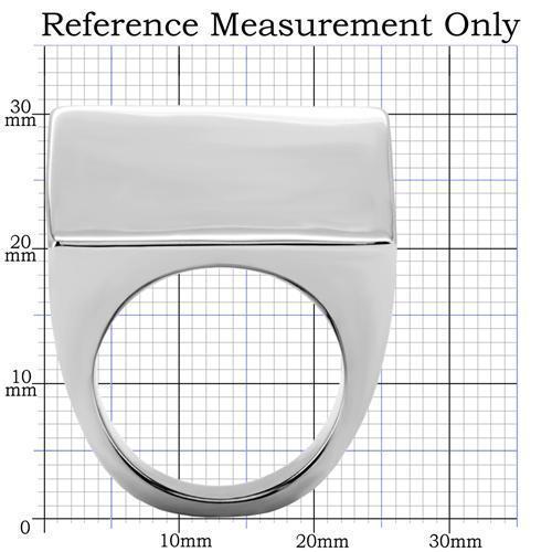 TK134 - High polished (no plating) Stainless Steel Ring with No Stone - Joyeria Lady