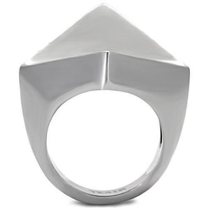 TK136 - High polished (no plating) Stainless Steel Ring with No Stone
