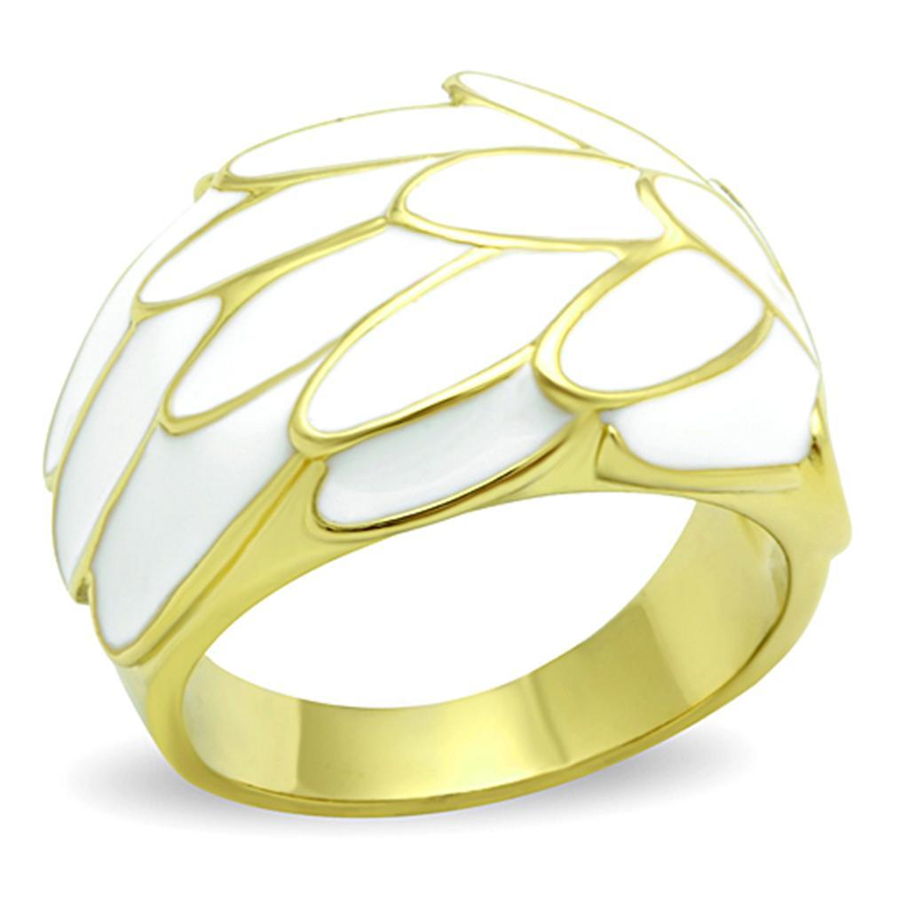 TK1387 - IP Gold(Ion Plating) Stainless Steel Ring with No Stone - Joyeria Lady