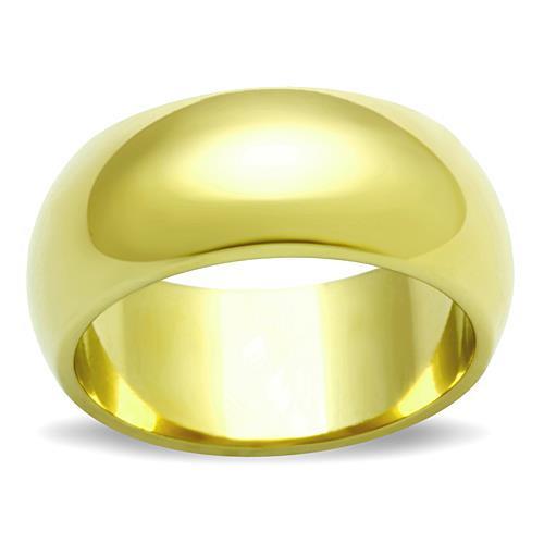 TK1391 - IP Gold(Ion Plating) Stainless Steel Ring with No Stone - Joyeria Lady