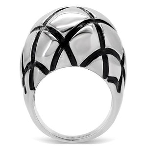 TK139 - High polished (no plating) Stainless Steel Ring with No Stone