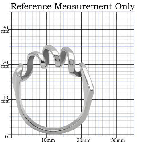 TK145 - High polished (no plating) Stainless Steel Ring with No Stone - Joyeria Lady