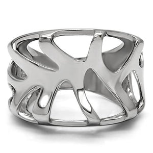 TK146 - High polished (no plating) Stainless Steel Ring with No Stone