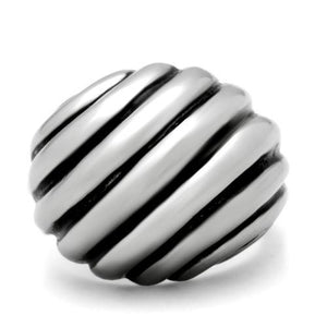 TK148 - High polished (no plating) Stainless Steel Ring with No Stone